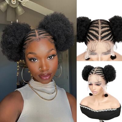 Braided updo Afro braids full lace wig Pre-order main image 3