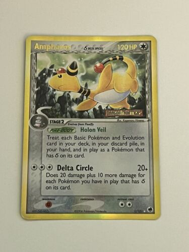 Pokémon - Ampharos Delta Species 1/101 EX Dragon Frontiers Reverse Holo Stamped - Picture 1 of 2