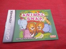 Animal Snap Nintendo Game Boy Advance Instruction Manual Booklet ONLY