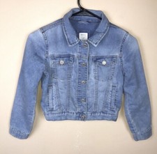 Gap Kids Girls  Light Wash Denim Jean Snap Button-Up Jacket Sz M