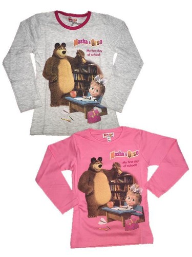 Masha e Orso Completo Fragoline Maglietta Gonnellina e Foulard Bianco e  Fuxia Bianco | TocTocShop