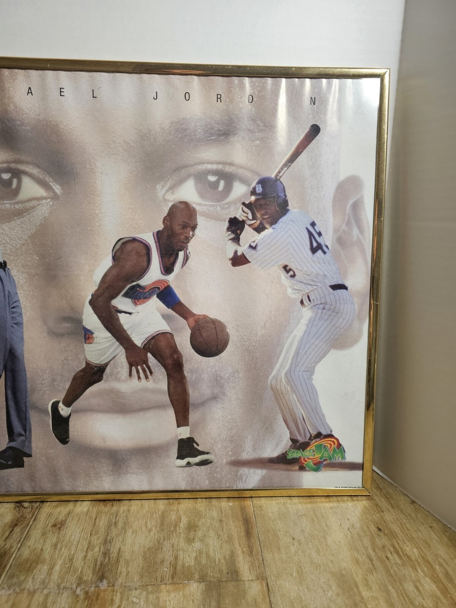 Vintage, Michael Jordan,Space Jam, Framed 1996 Poster