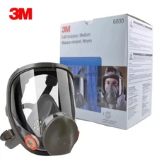 Gas Mask Full Face Reusable Respirator Full Face Gas Mask Size Medium 6800