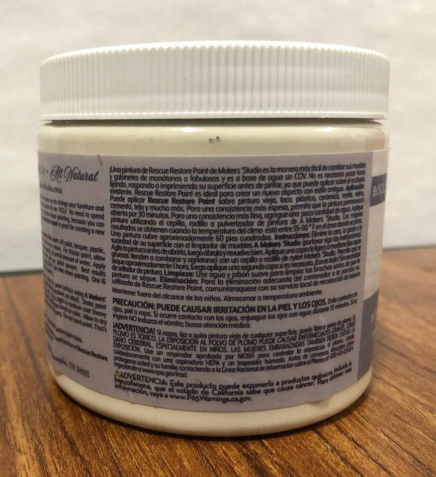 Lote de 6 JARROS DE Galletas y Salsa Rescate Restaurar Pintura Tiza 16 oz. por tarro Foto 2 de 4