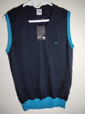 Sub 70 Mens Pullover Vest Size XL Dark Blue V-Neck 100% Cotton New
