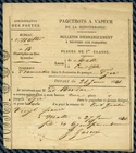 STEAM LINERS - POST OFFICE ADMINISTRATION / MALTA-SYRA ticket - 1841