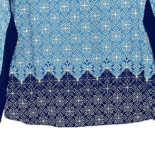 Cabana Life Top Resort Palapa Azul Mosaico Malla/Bajo/Manga Larga 3/4 Cremallera Talla L - Imagen 5 de 12