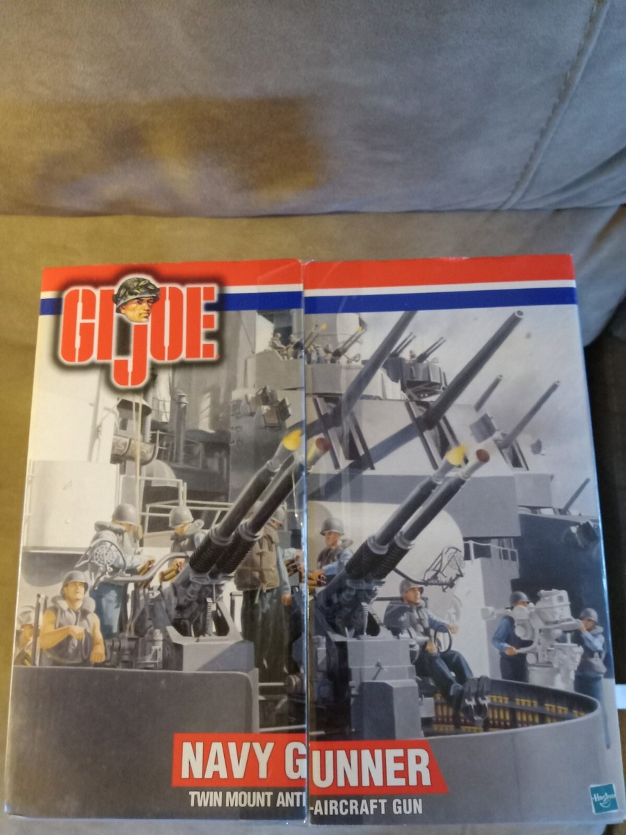 GI Joe Navy Gunner with Twin Mount Anti-Aircraft Gun Blonde