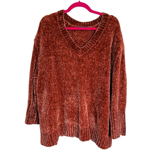 Zara Knit Women's Oversized Chenille V 