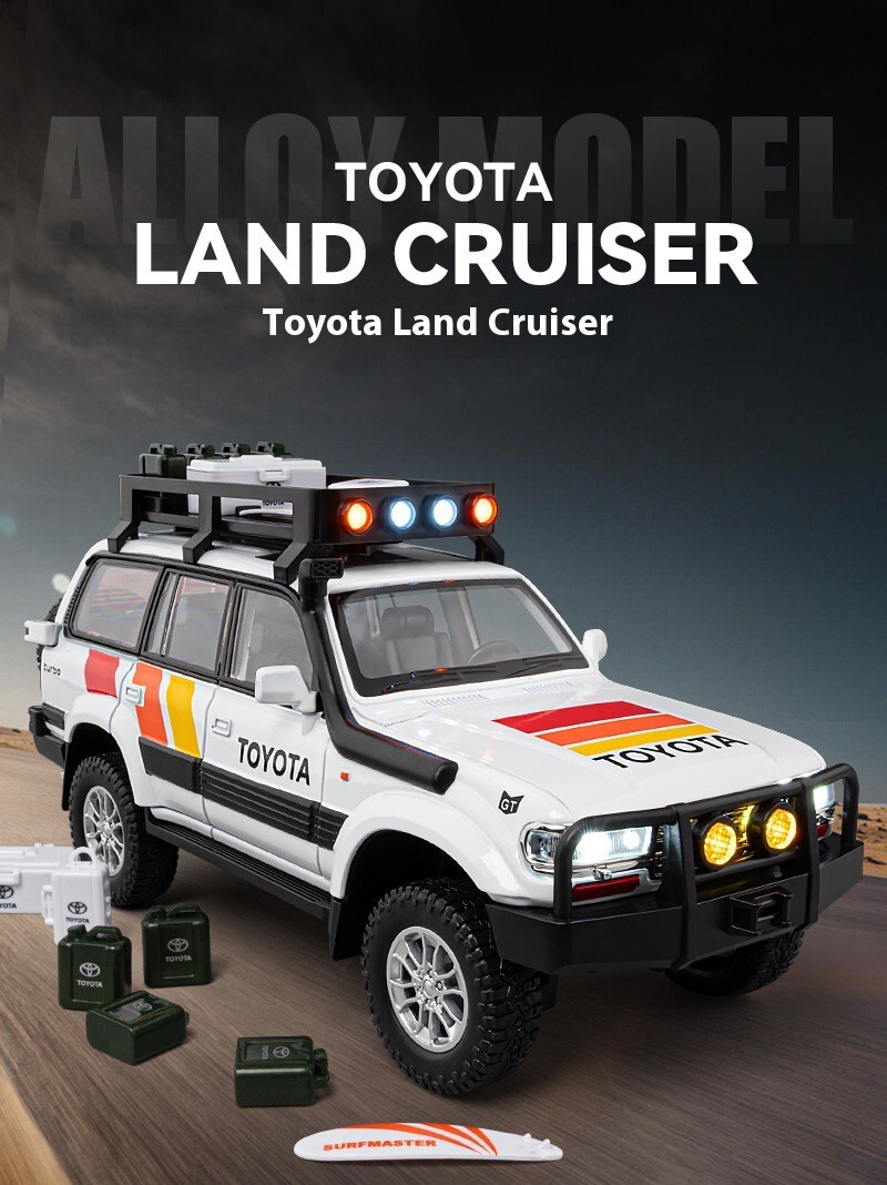 Modellino Toyota Land Cruiser LC80 Scala 1:24 | Diecast, Metallo Pressofuso, Shyralan