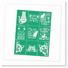 Cat Mama's Chalk Mesh: Self-Adhesive, Reusable Silk Screen for Painting on Wood,