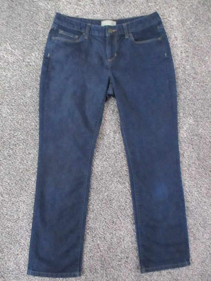 Banana Republic Jeans Womens 10P Blue Denim Straight Low Rise Dark Wash 30x28 - Image 2 of 4