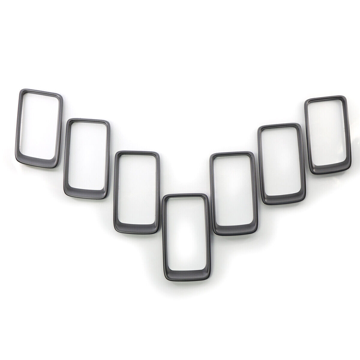 7Pcs/Set Front Grille Insert Trim Cover for Jeep Grand Cherokee 14-16 Matt Black