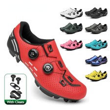 Zapatos de ciclismo MTB para hombre Zapatos de bicicleta de carretera con tacos SPD Zapatillas antideslizantes de carreras