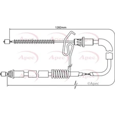 Apec Brake Cable CAB1181 Fits Ford - Built to OE Specifications & Quality