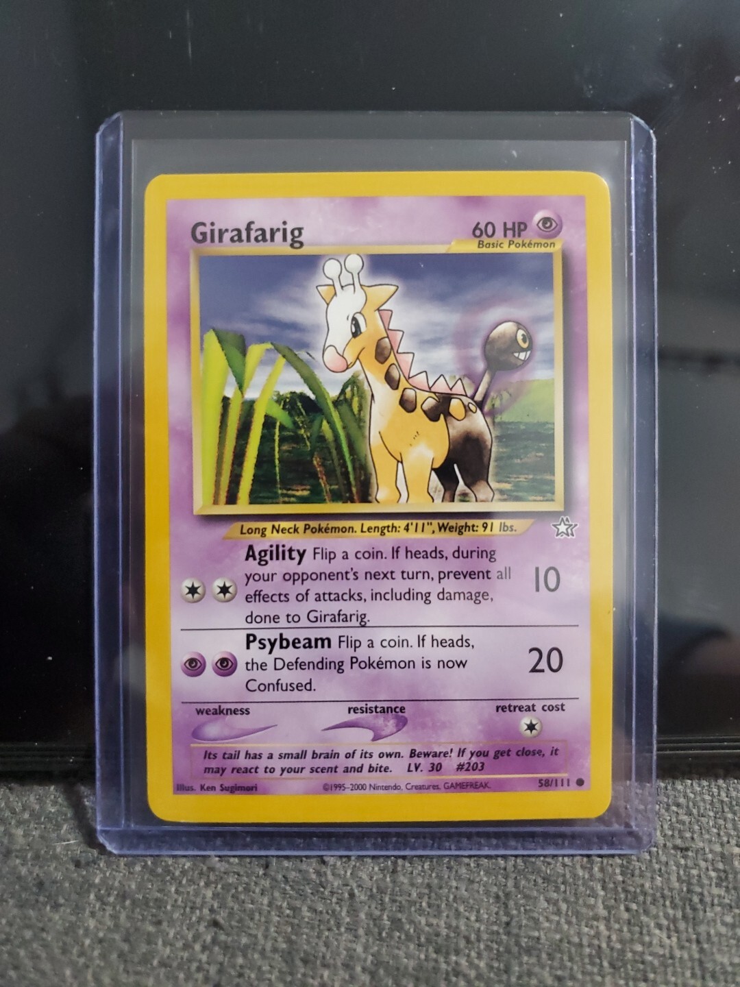 Girafarig - 58/111 - Common Edition Neo Genesis Pokemon Card NM LP