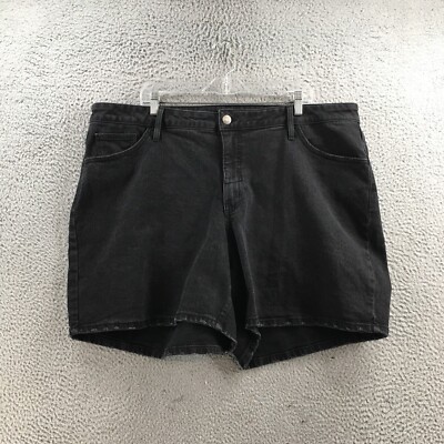 Ava & Viv Bermuda Short Pants Womens 22 Black Denim High Rise Zip Fly Casual