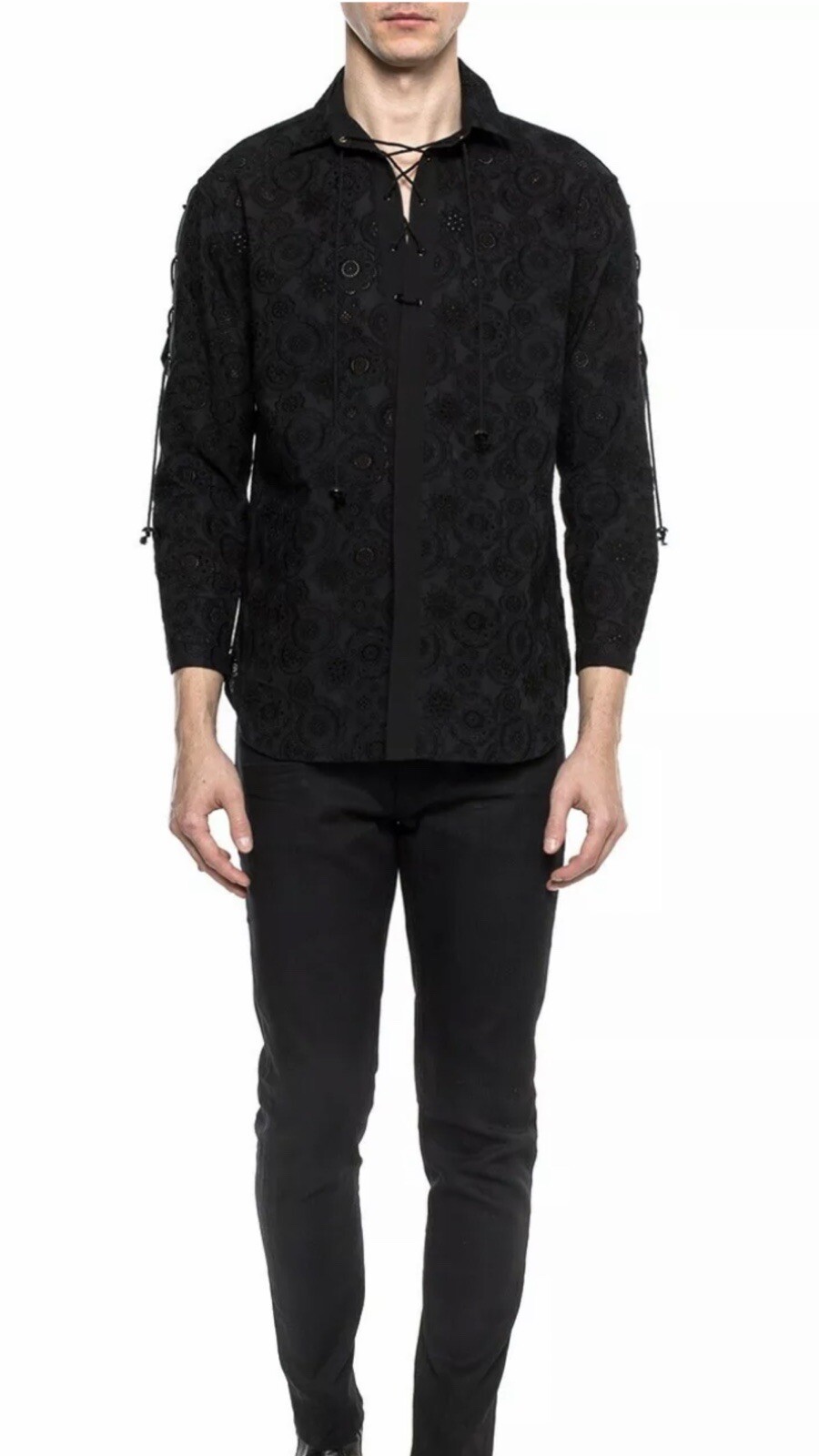 Saint Laurent mens embroidered tunic. 42 16.5. $1490