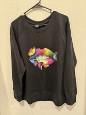 Ladies New Designed Colorful Lips Sweatshirt by Athletic Works Size XXL