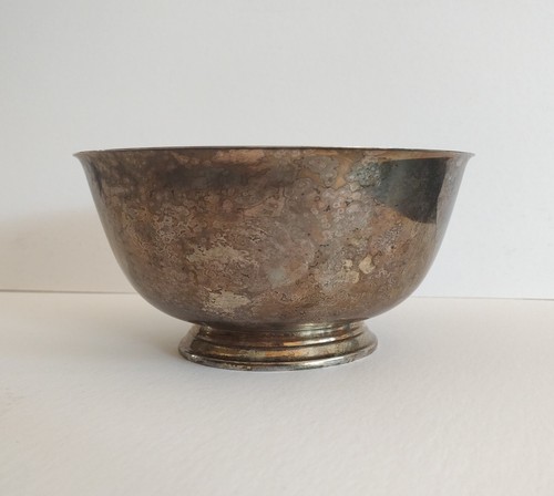 Vintage Oneida Paul Revere Style Silver Plated Bowl 8" - Picture 5 of 11
