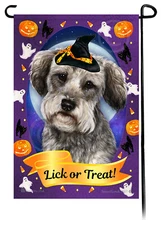 Schnoodle Halloween Howls Garden Flag