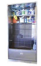 ENCLOSURE MOP (SERVICE) SINK 94"x38" STAINLESS S. CABINET & SHELVES MADE IN USA