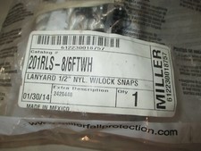 Miller Honeywell Positioning and Restraint Lanyard  Harness P/N 201RLS-8/6FTWH