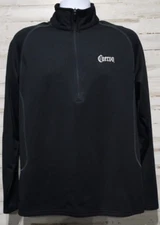 Men’s Eddie Bauer Jose Cuervo Half-Zip Black Base layer Fleece Size Large