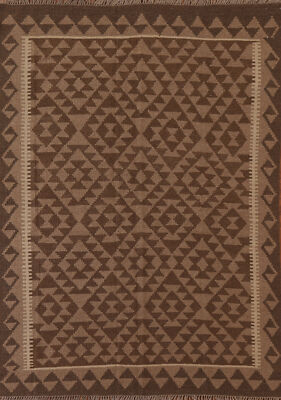 Kilim Kelim Handmade Rugs Flatweave Vibrant Geometric Wool Carpet 5x6 ft