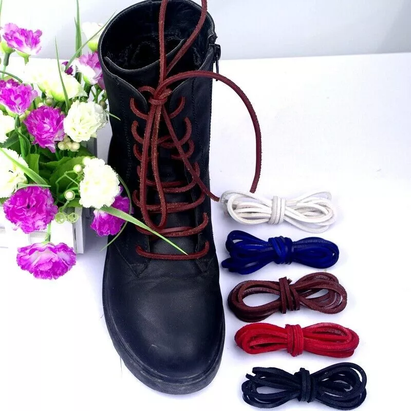 Leather Shoe Laces Boots, Shoe Laces Leather Shoelaces