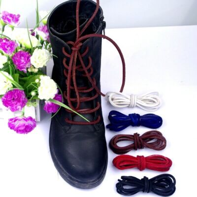 1PCS Rawhide Leather Shoelaces Shoe Boot Laces Shoestrings