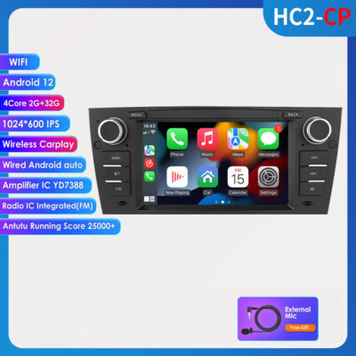 For BMW 3 E90 M3 328i 335i Android 7'' Car GPS Stereo Radio CarPlay BT Wifi 2+32G