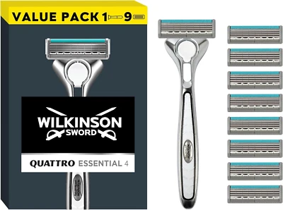WILKINSON SWORD GMBH Wilkinson Sword Quattro Titanium Men'S Razor for Sensitive Comfort, Great Additi
