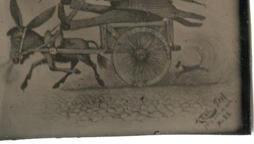 1870s Tintype Cassius Marcellus Coolidge Caricature Cut Out Carnival Portrait - Picture 2 of 2