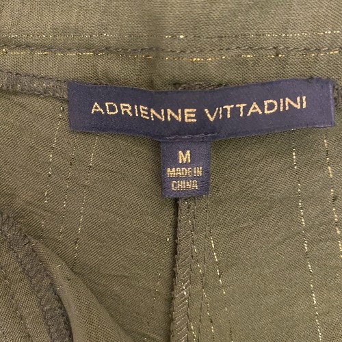 Adrienne Vittadini Women’s Wide Leg Pants Size M Green Pleated Belt Loops NWT - Picture 12 of 16
