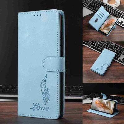 Leather Feather Wallet Phone Case for Redmi Note 15 14 11 10 12 13C A5 15C POCO