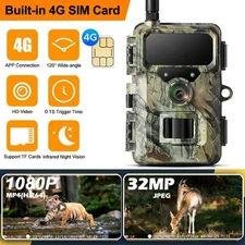 Trail Camera 32MP 2.7K Mini Game Cellular Camera 2.0" TFT Screen IR Night Vision