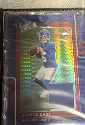 2025 Panini Donruss Optic - Donruss Threads Jaxson Dart  Blue Hyper Prizm (MEM)