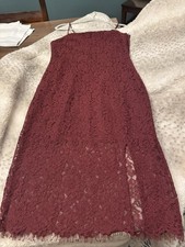 Burgundy Lace Dress By Express