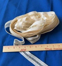 Vintage Ivory 1-1/4" Fagoting Cotton Ladder Lace Drawn Thread Work Trim 10 Yards