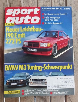 Sport Auto 02/1989 BMW E30 M3 Evo - Alpina B6 S - AC Schnitzer S3 Sport 2,5