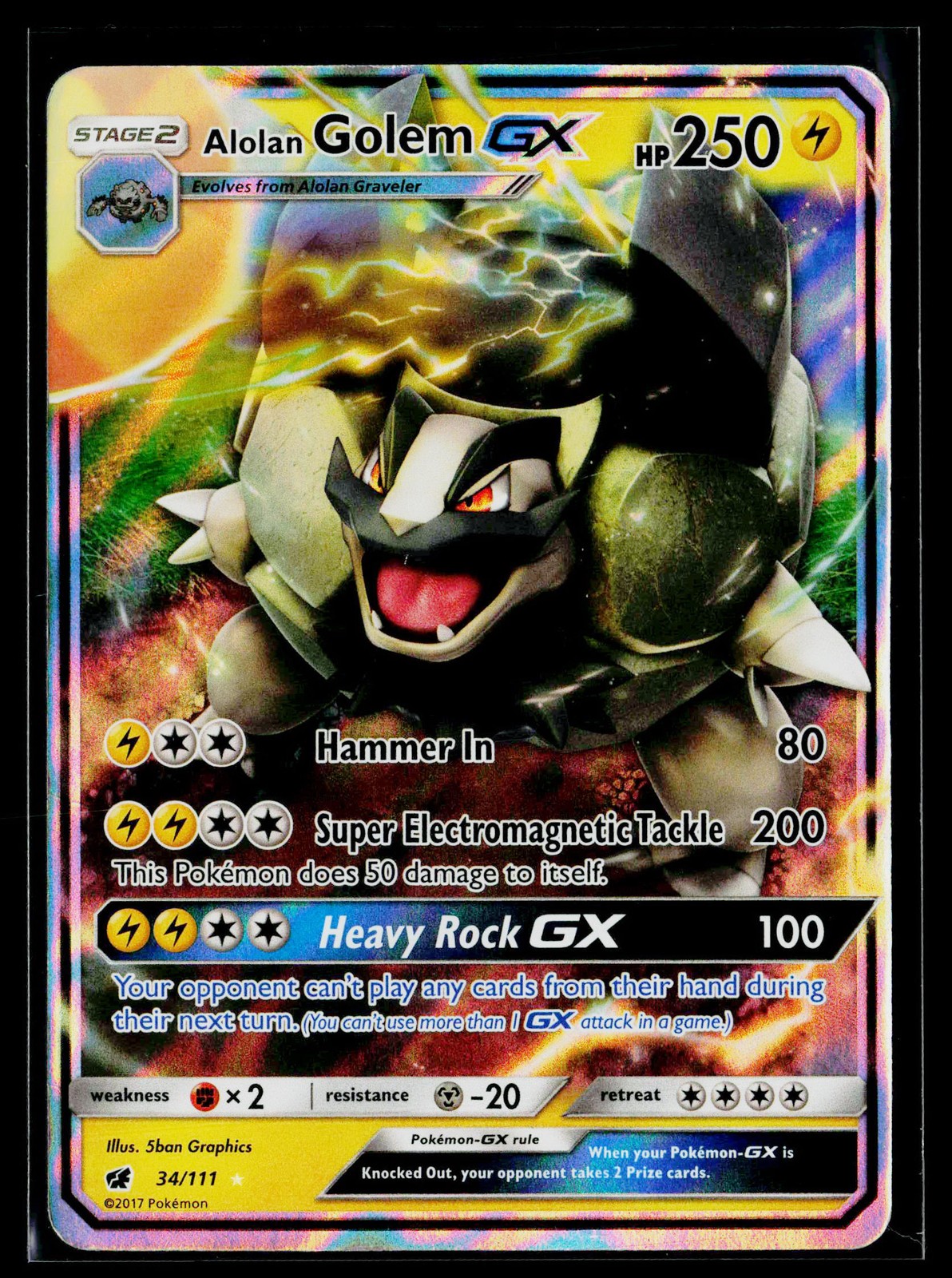 Alolan Golem GX Holofoil EN [SM04 - 34/111] MP