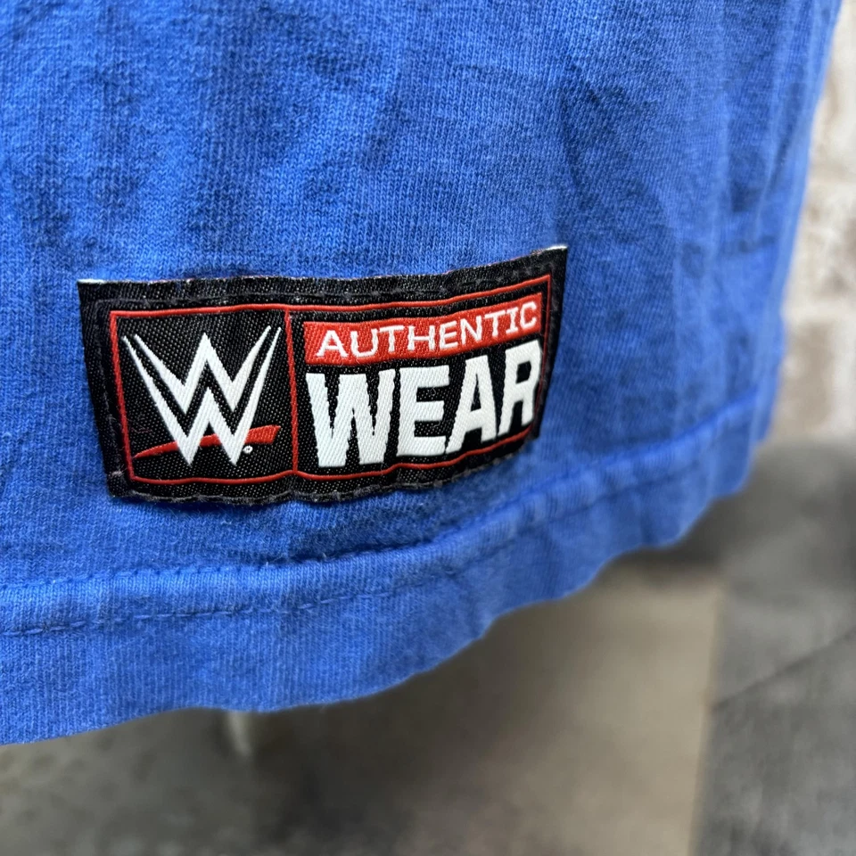 WWE John Cena Shirt Mens 2XL Blue Respect Earn It Never Give Up Graphic Tee - Image 2 of 4