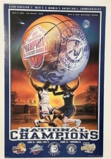 2004 NCAA DUAL CHAMPS UCONN Huskies  24x36 Wall POSTER March Madness 