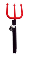 Halloween Devil Pitchfork Costume Prop, Red  Black, One Size Adult Unisex