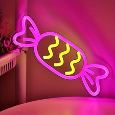 Letrero de neón LED vívido regalo tienda de dulces 16"x6" con atenuador luz alimentada por USB