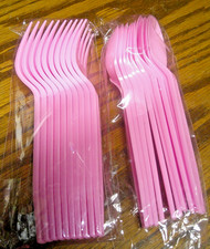 BABY SHARK PINK Birthday Party-Spoons x10 Forks x10 total 20ct Decor 1045