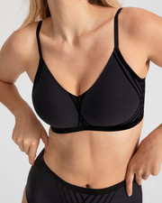 64 Honeylove Silhouette Wireless Bra Vamp Sz 34DDD/F/G