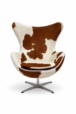 Aviator Egg Wingback Chair Real Hide Leather Made To Order