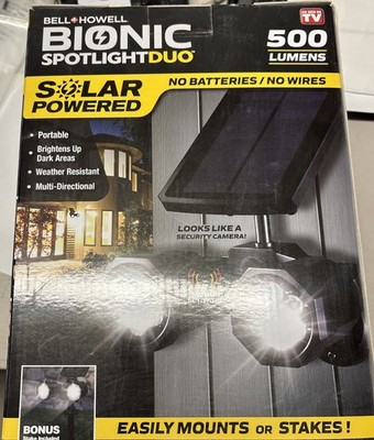 Outdoor Bionic Spotlight Duo Area Light Motion Activated Integrated LED Black